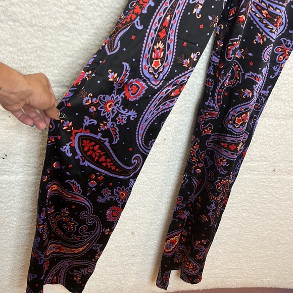 NWT Danielle Bernstein We Wore What Womens Red Purple Paisley Pantsuit SIZE 4 - Picture 5 of 11